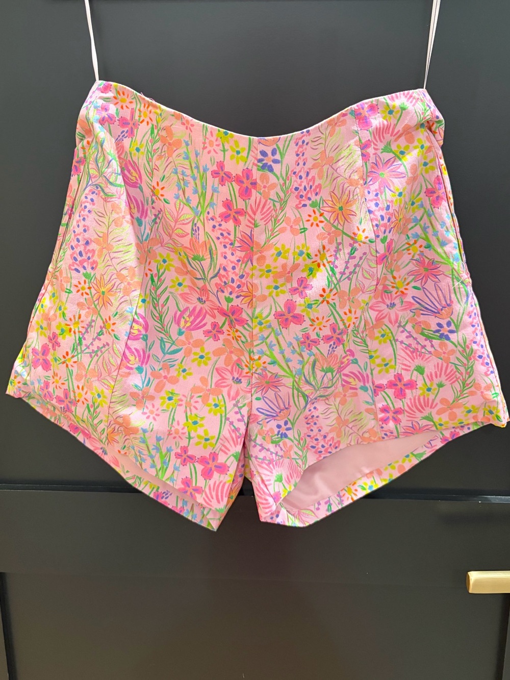 Floral High-Waist Pink Women’s Shorts